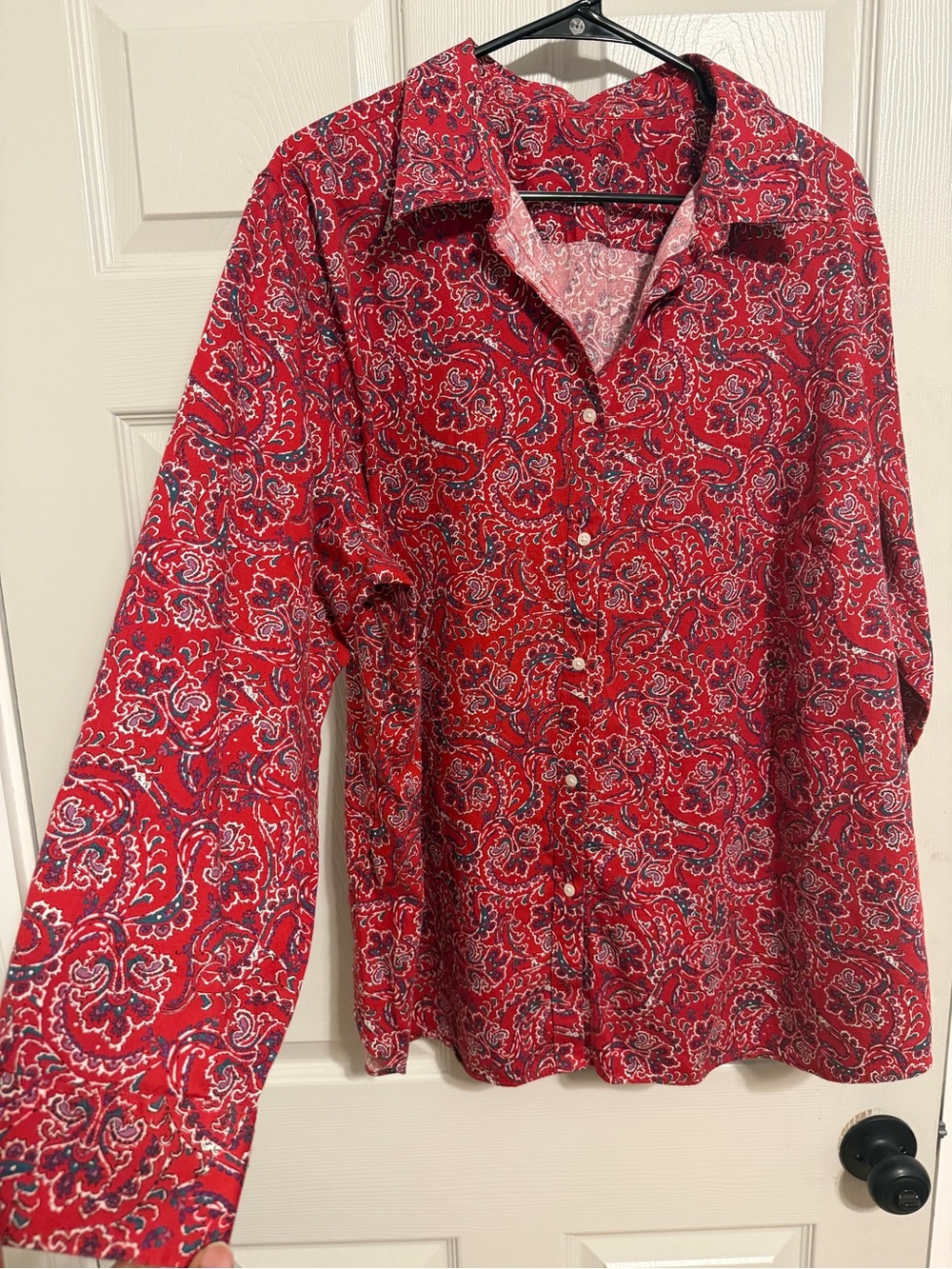Pink Paisley Button-Up Shirt - Picture 4 of 6